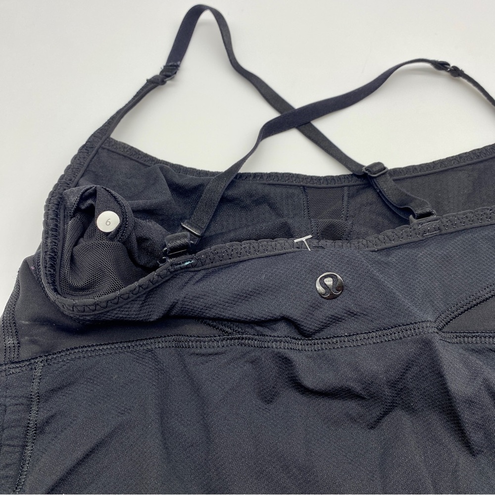 Lululemon Black Drawstring Adjustable Strap Tank … - image 5